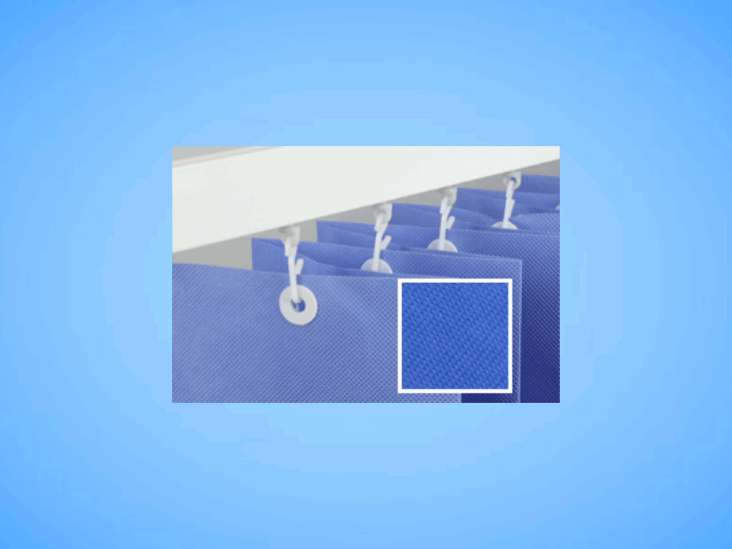 U/SB/42/1950/A - Box of 12 - Universal Disposable Curtains - Summer Blue 4200mm