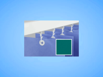 U/FG/42/1950/A - Box of 12 - Universal Disposable Curtains - Forest Green 4200mm